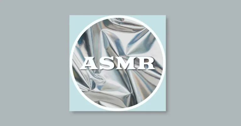 Square sticker with a shiny holographic metallic circle design
