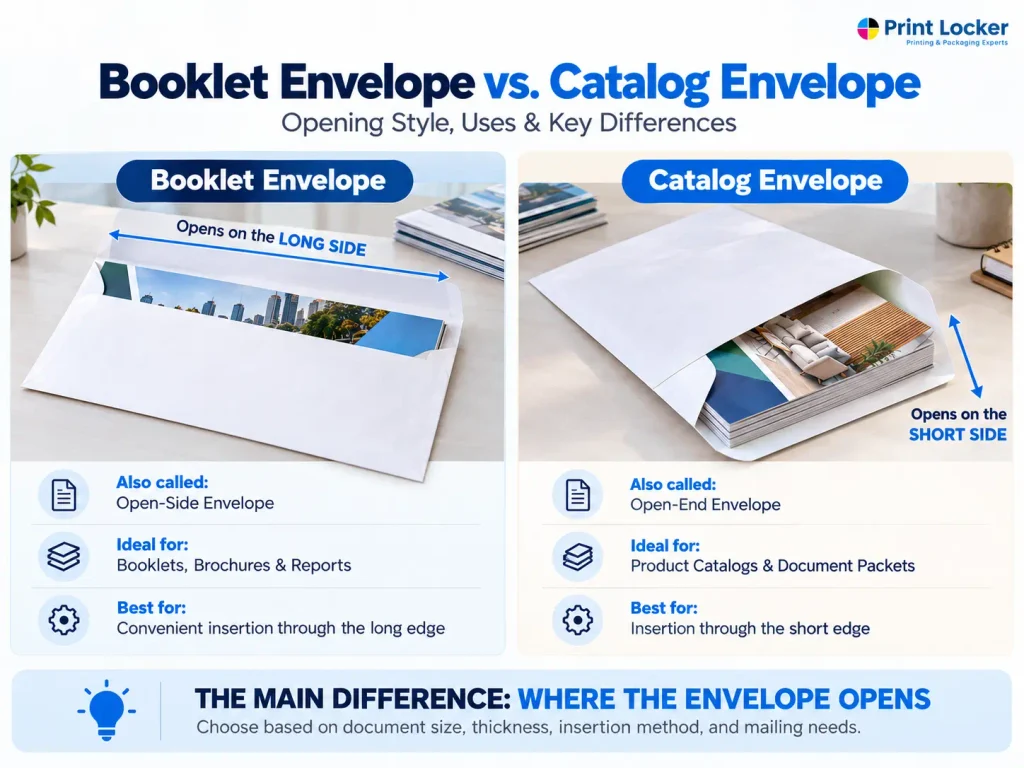 Booklet Envelope vs. Catalog Envelope: Key Differences