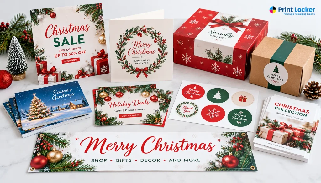 Christmas printing ideas for business marketing materials