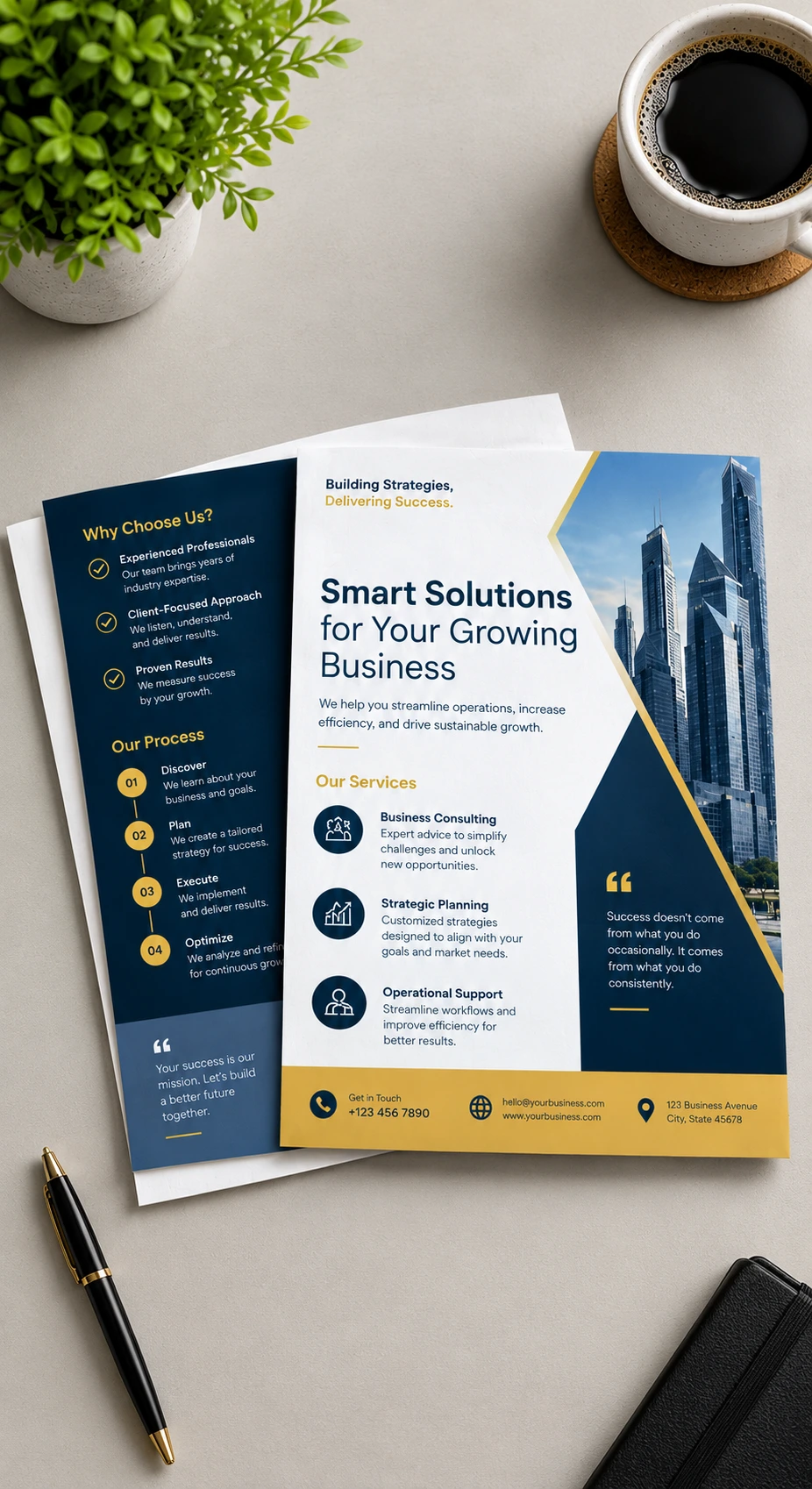 Smart Solutions business flyer printed by PrintLocker